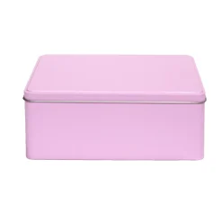 Boîte métal rectangulaire unie 20x14,5xH8cm (3 modèles)