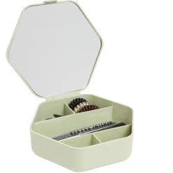 Boîte organisateur à cosmétique et bijoux avec miroir 15x14cm (2 modèles) < Gifi Hot