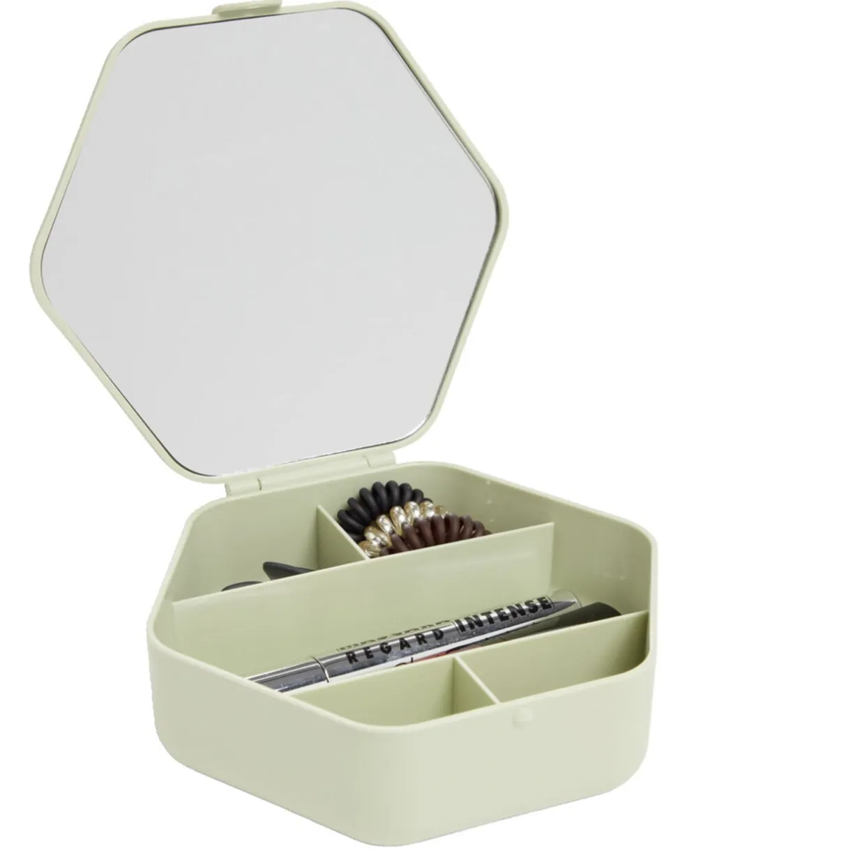 Boîte organisateur à cosmétique et bijoux avec miroir 15x14cm (2 modèles) < Gifi Hot