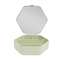 Boîte organisateur à cosmétique et bijoux avec miroir 15x14cm (2 modèles) < Gifi Hot