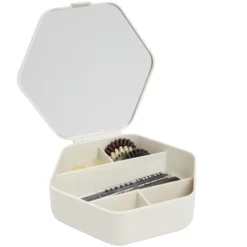 Boîte organisateur à cosmétique et bijoux avec miroir 15x14cm (2 modèles) < Gifi Hot