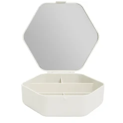 Boîte organisateur à cosmétique et bijoux avec miroir 15x14cm (2 modèles) < Gifi Hot