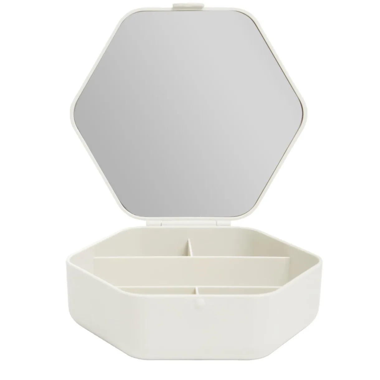 Boîte organisateur à cosmétique et bijoux avec miroir 15x14cm (2 modèles) < Gifi Hot