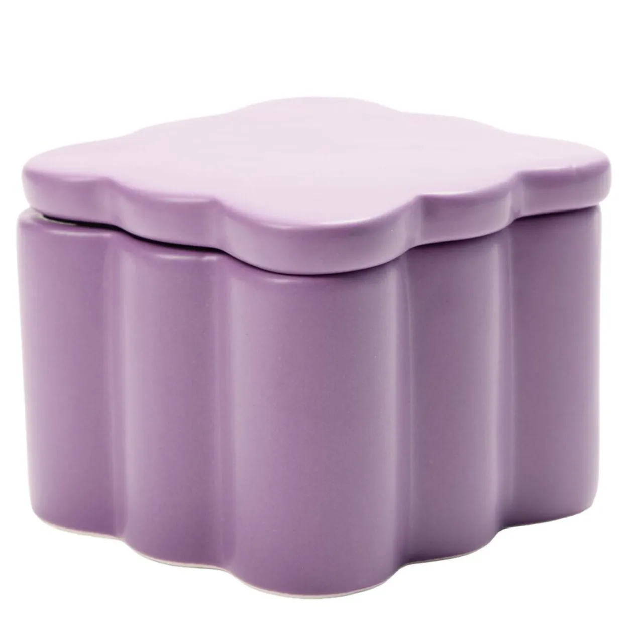 Boîte organisateur salle de bain en dolomite contour ondulé 10x10xH8cm (3 modèles)