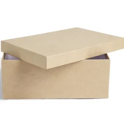 Boîte papier beige 48x33,5x16cm < Gifi
