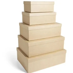 Boîte papier beige 48x33,5x16cm < Gifi