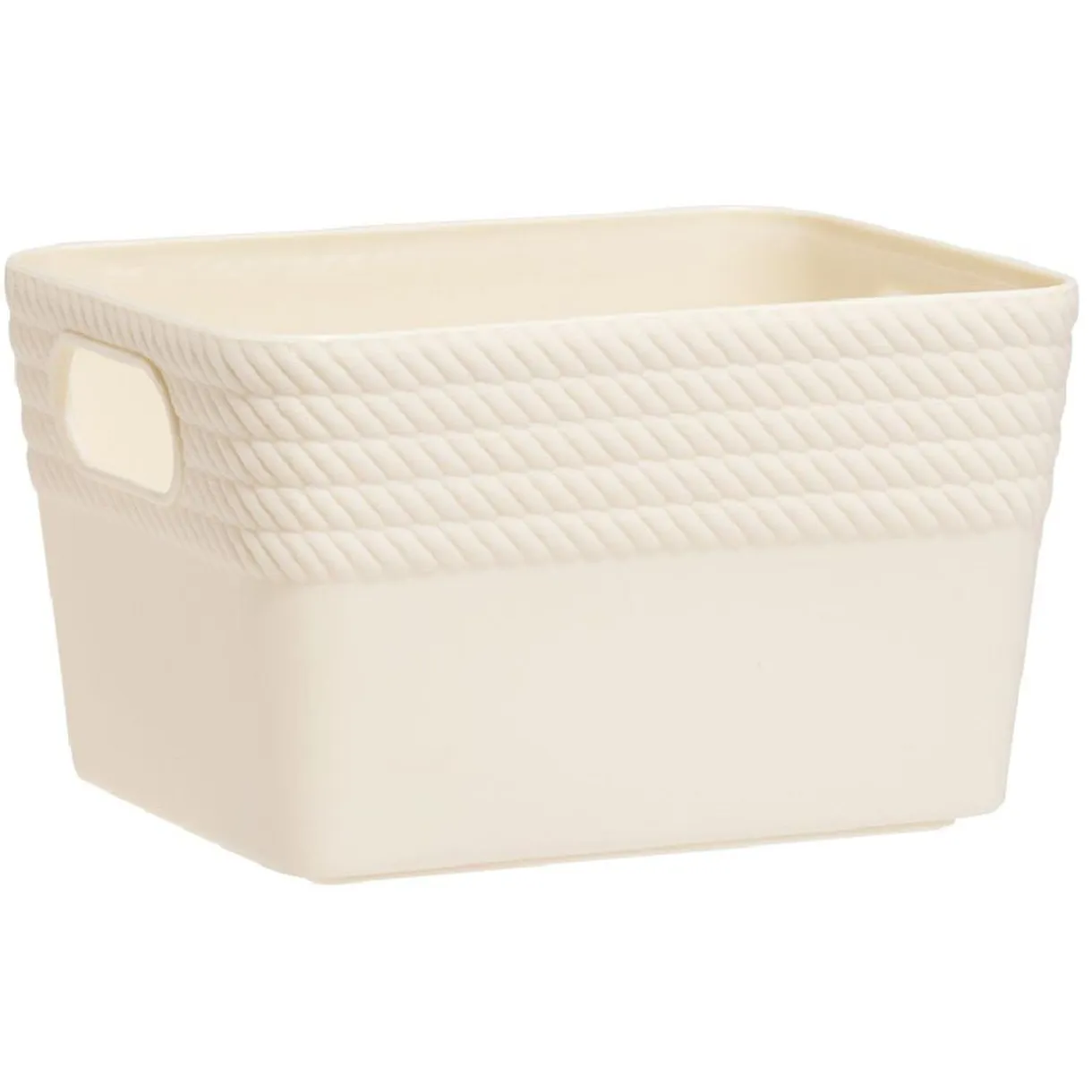 Boîte plastique beige 14x11xH8,5cm < Gifi