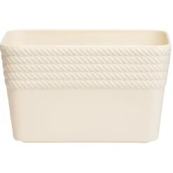 Boîte plastique beige 14x11xH8,5cm < Gifi