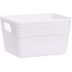 Boîte plastique blanc 14x11xH8,5cm