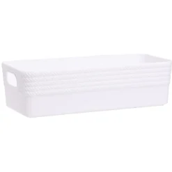 Boîte plastique blanc 25x11xH7cm