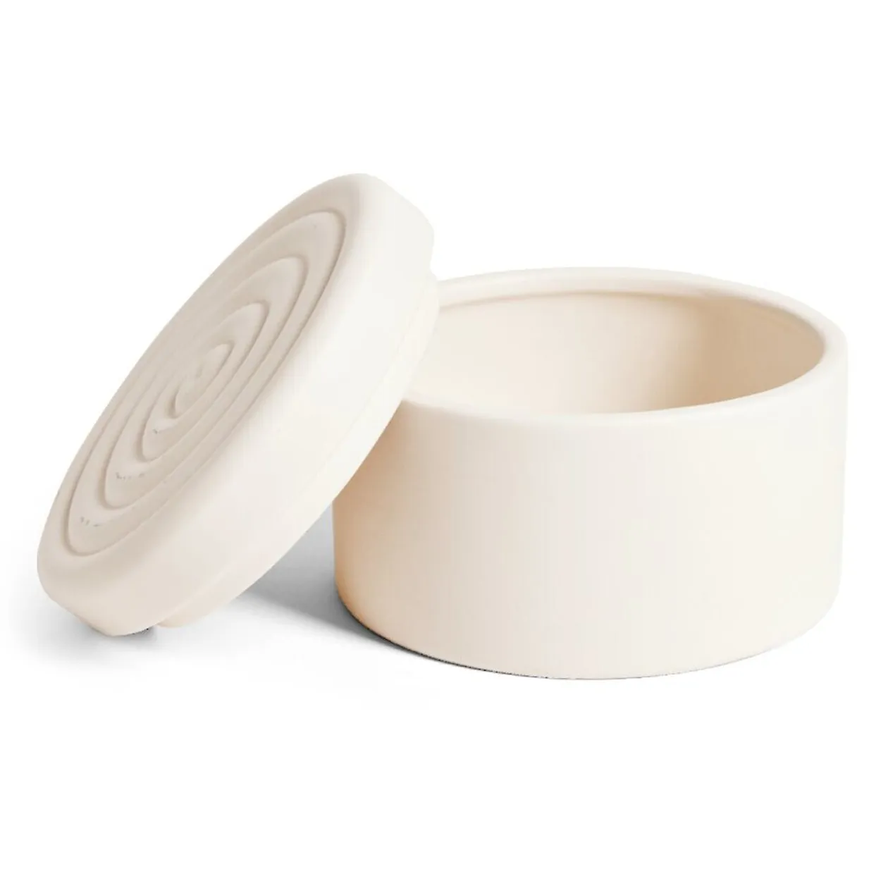 Boîte ronde céramique blanc Ø12cmxH8cm