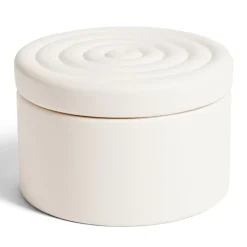 Boîte ronde céramique blanc Ø12cmxH8cm