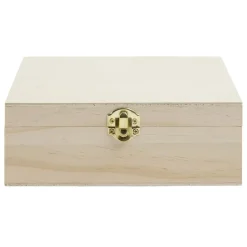 Boîte à thé en bois à personnaliser 20xH7x15cm