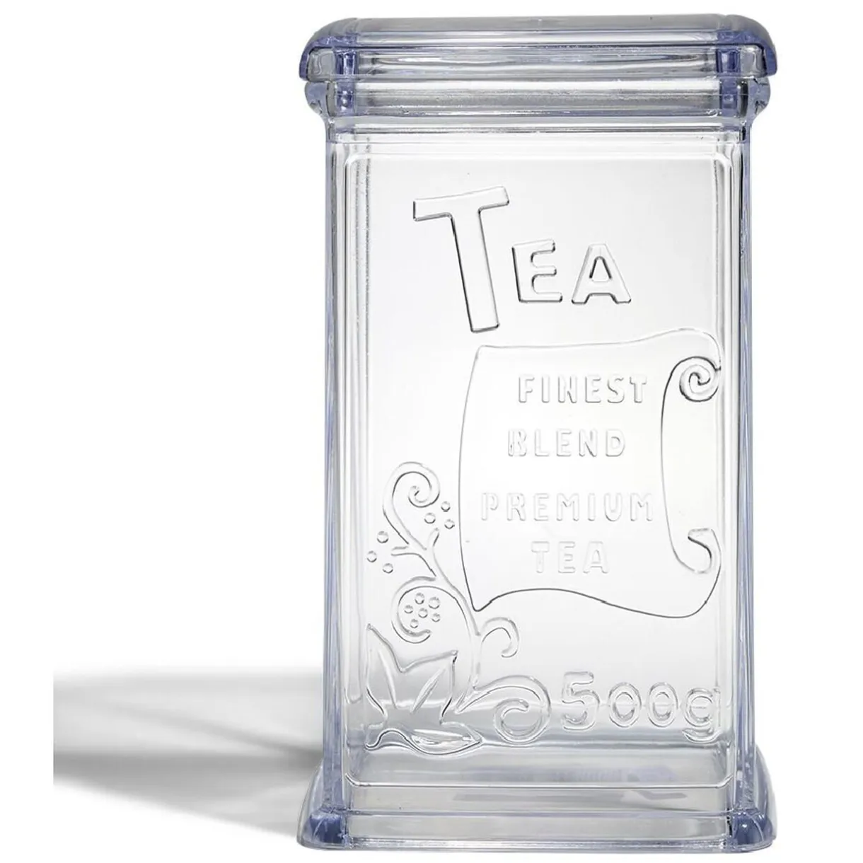 Boîte à thé 500g en plastique transparent 11,5x9xH19cm < Gifi New