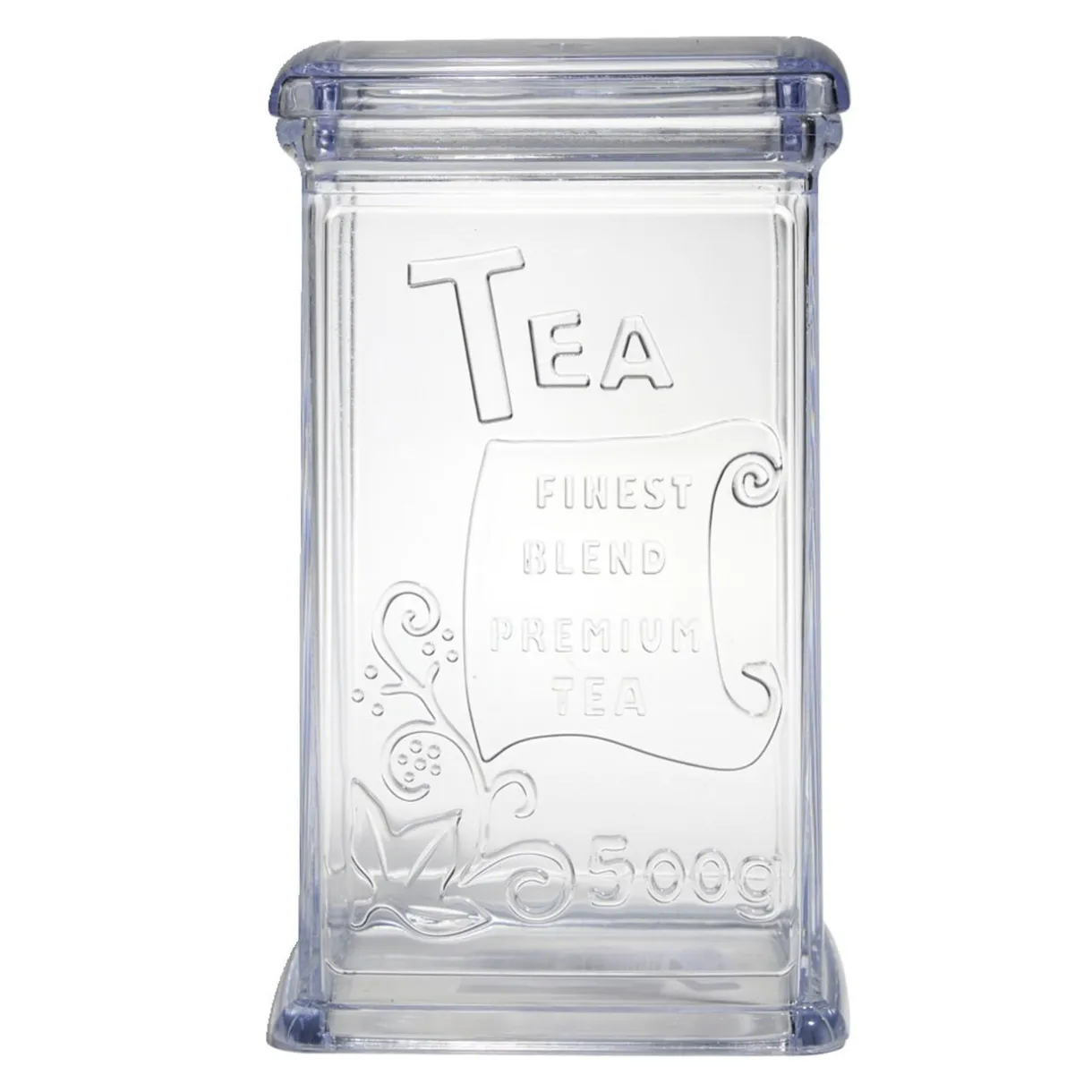 Boîte à thé 500g en plastique transparent 11,5x9xH19cm < Gifi New