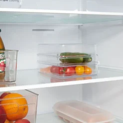 Boîte transparente à 2 niveaux pour frigo 2,5L - L.21,5x14,5xH10,5cm