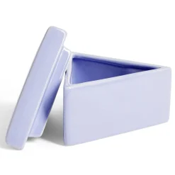 Boîte triangle céramique bleu 12x10,5xH8cm < Gifi Discount
