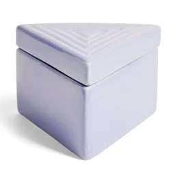 Boîte triangle céramique bleu 12x10,5xH8cm < Gifi Discount