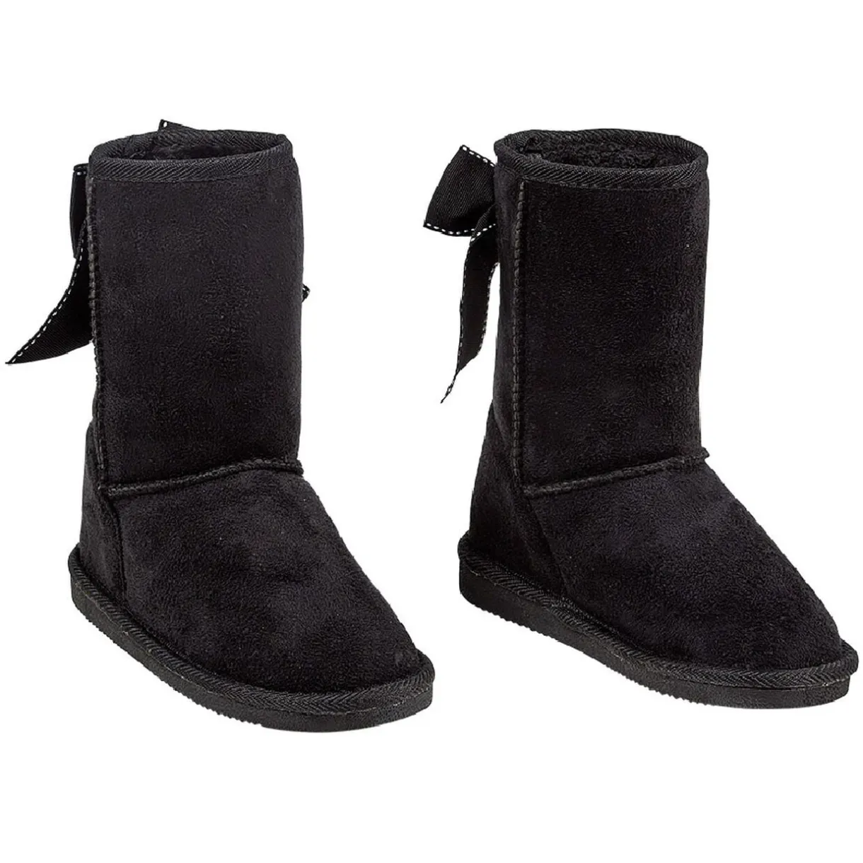 Botte pour enfant fourrée avec un noeud noir brodé à l'arrière T30/31 < Gifi Outlet