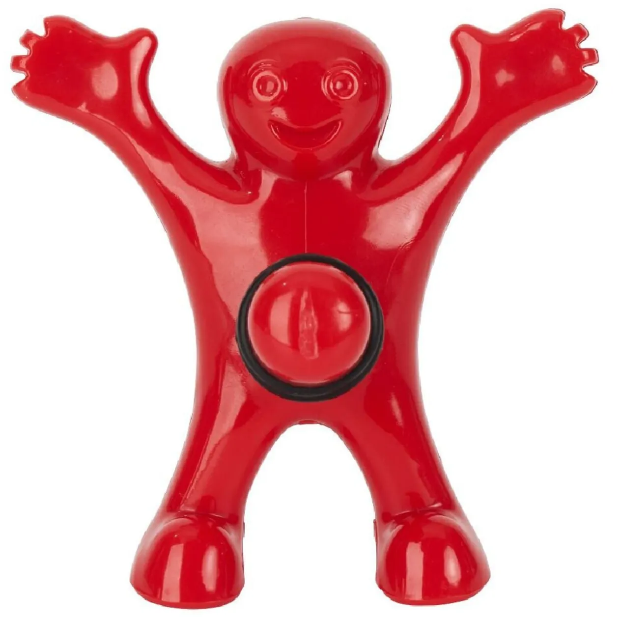 Bouchon de bouteille bonhomme rouge plastique