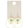 Boucles d'oreilles créoles palmier métal doré L4cm < Gifi Outlet