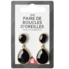 Boucles d'oreilles femme pendantes zinc et acrylique colorées L8cm (3 modèles)