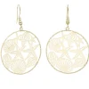 Boucles d'oreilles filigrane marin laiton doré L2cm