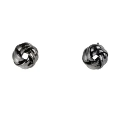 Boucles d'oreilles noeud boule métal Ø0,9cm (3 modèles)