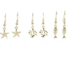 Boucles d'oreilles 3 paires marin zinc doré L3,5cm < Gifi Clearance