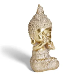 Bouddha de la sagesse Je ne dis rien résine doré H19cm < Gifi Hot