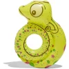 Bouée caméléon vert et rose 105x80cm
