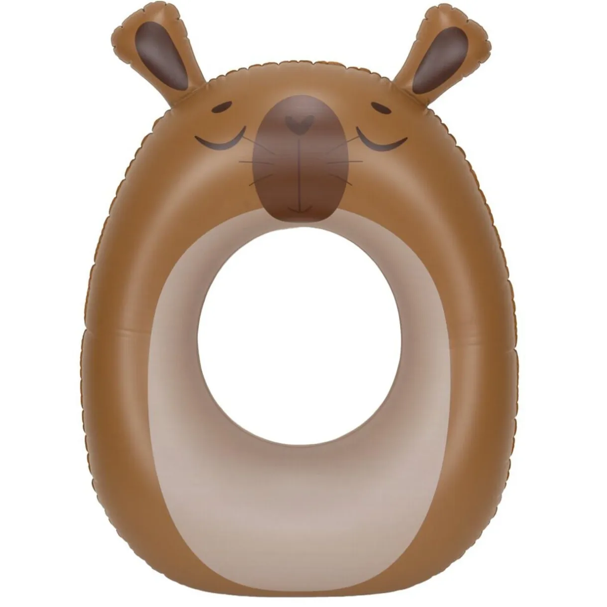 Bouée gonflable capybara Squichy plastique marron 61x81cm < Gifi Discount
