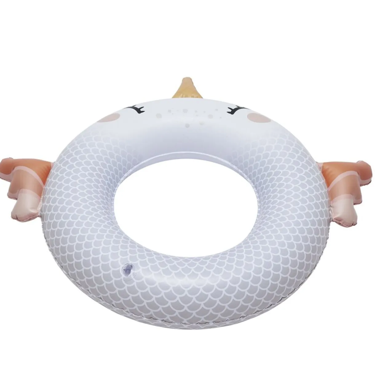 Bouée gonflable enfant licorne blanc et orange Ø60cm < Gifi Online