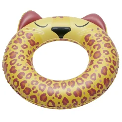 Bouée gonflable enfant léopard jaune et marron Ø60cm < Gifi New
