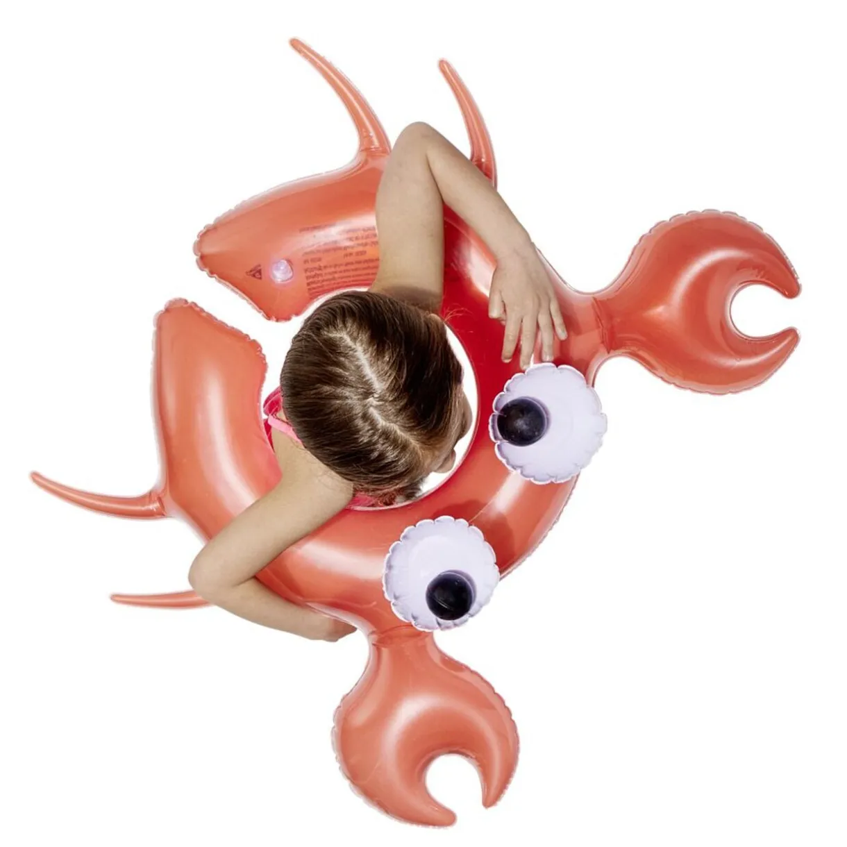 Bouée ronde crabe gros yeux plastique rouge 76x68xH20cm < Gifi New