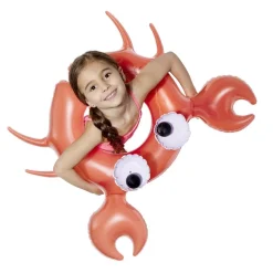 Bouée ronde crabe gros yeux plastique rouge 76x68xH20cm < Gifi New