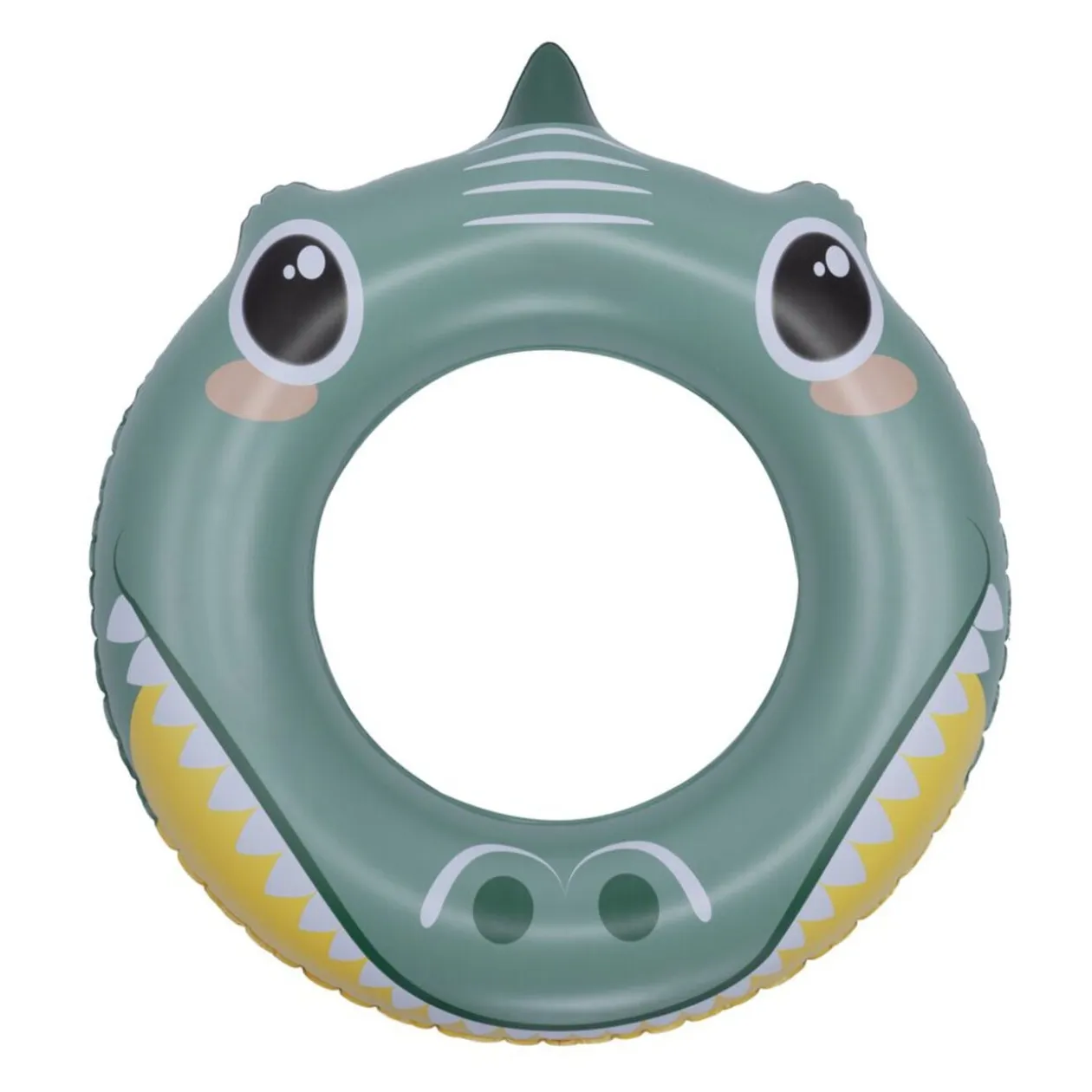 Bouée ronde en plastique forme crocodile vert Ø60cm