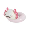 Bouée ronde tête de axolotl en plastique blanc Ø60cm