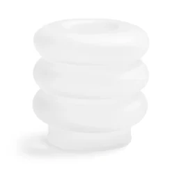 Bougeoir anneau blanc Ø9xH8,5cm < Gifi Online