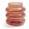Bougeoir anneau marron Ø9xH8,5cm