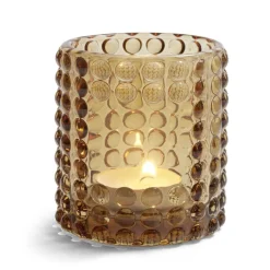 Bougeoir bubble marron Ø7,8cm < Gifi