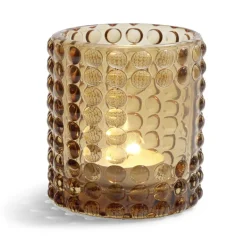 Bougeoir bubble marron Ø7,8cm < Gifi