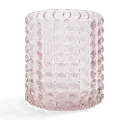 Bougeoir bubble rose clair Ø7,8cm < Gifi Online