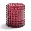 Bougeoir bubble rose foncé Ø7,8cm