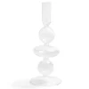 Bougeoir chandelier verre incolore Ø8,7xH21,5cm < Gifi Discount
