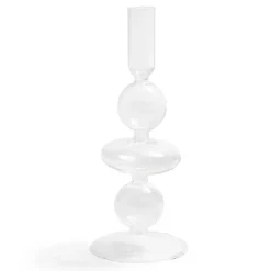 Bougeoir chandelier verre incolore Ø8,7xH21,5cm < Gifi Discount