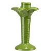 Bougeoir céramique forme palmier vert Ø10xH16cm