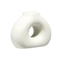 Bougeoir céramique x3 forme donut 9x4xH7,5cm (3 modèles)