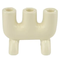 Bougeoir dolomite triple 15x12xH6cm (2 modèles)