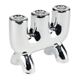Bougeoir dolomite triple 15x12xH6cm (2 modèles)